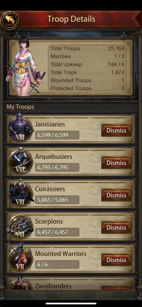 I can use 300k mounted troops for attacks. . Evony should i dismiss troops